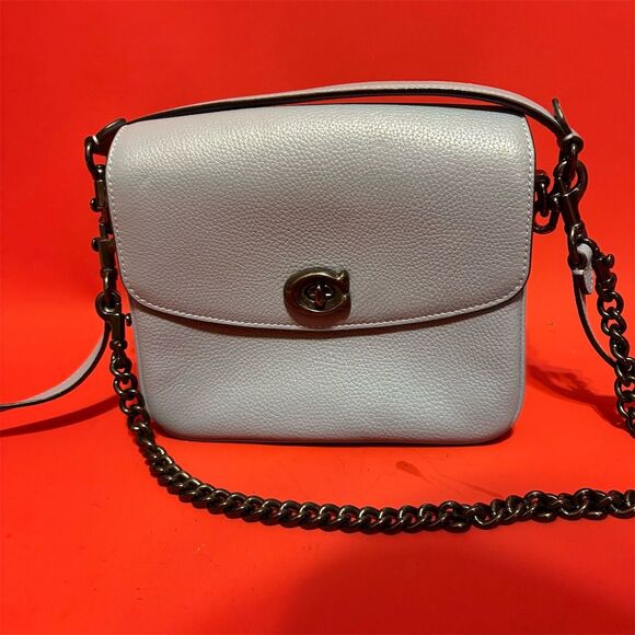 COACH Women's Cassie Crossbody Bag Blue Leather Handbag - Picture 1 of 14